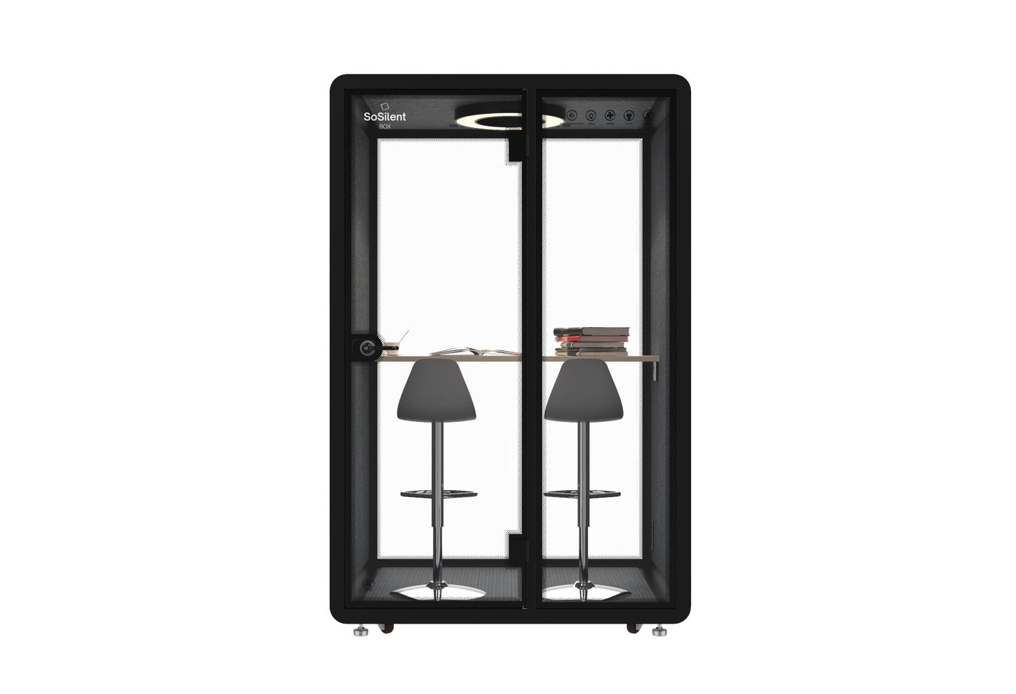 Tisch & 2x Bar Chair für Classic - Line M3 - SoSilent Box