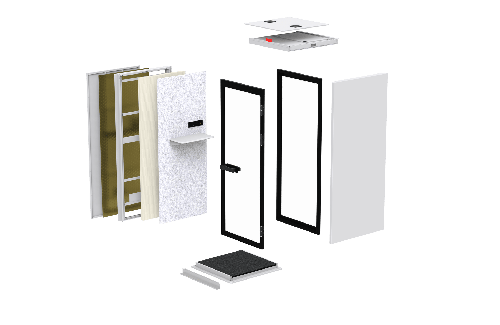 Urban M1³ "barrierefrei" – Arbeitsplatzbox für 1 Person - SoSilent Box