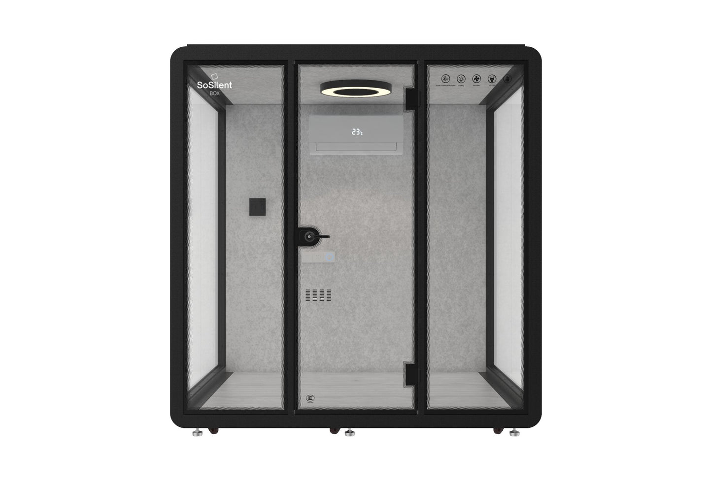 Outdoor Meetingbox OL2 - wetterfeste schallisolierte Kabine - SoSilent